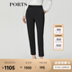 PORTS 寶姿秋冬新品女裝職場(chǎng)西褲簡(jiǎn)約通勤休閑褲西裝煙管褲 黑色 XS 2