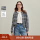 茵曼2025秋冬女裝新款復(fù)古費(fèi)爾島提花毛衣百搭顯瘦針織開衫外套 貴族灰 S