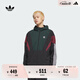 adidas經(jīng)典寬松運(yùn)動夾克外套男裝阿迪達(dá)斯官方三葉草 暗綠/黑色     XL
