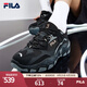 FILA【男女同款】斐樂(lè )男女鞋跑步鞋七夕送掠奪者舒適休閑鞋慢跑運動(dòng)鞋 黑/中灰-BM【男款】 42