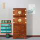 新中式古典香樟實(shí)木高五斗柜子客廳儲物多斗立柜帶門(mén)抽屜臥室整裝 花梨色【新中式】 整裝（68*40*158）