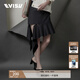 EVISU KURO 女士海鷗圖案半身裙2ESGNW1KL279FF 黑色 S