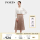 PORTS寶姿秋冬新款女裝優(yōu)雅印花中長(cháng)裙半身裙ALD9S004QPP019 BLACK M (6)