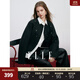 ELLE黑色釘鉆高級感小香風(fēng)短外套女2025秋季新款時(shí)髦通勤休閑上衣 黑色 M