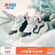 特步（XTEP）兒童童鞋女童小童革面星星氣泡旋鈕扣棉鞋 烏紫色/雪青紫 31碼