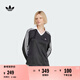 adidas復(fù)古運(yùn)動(dòng)長袖POLO衫女裝阿迪達(dá)斯官方三葉草 黑色     S