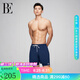 范德安（BALNEAIRE）【王安宇同款】男士平角泳褲海邊沙灘水陸兩穿速干防尷尬 50345 藍白經(jīng)典 2XL