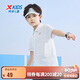 特步（XTEP）兒童童裝男女童柔軟舒適翻領(lǐng)短袖POLO衫 珍珠白 170