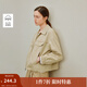 茵曼（INMAN）2025秋冬女裝新款休閑翻領(lǐng)工裝夾克外套百搭通勤寬松短款上衣 淺卡其 M