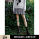 ELLE法式設(shè)計(jì)感松緊腰短裙女2025秋季新款時(shí)尚小眾休閑風(fēng)別致傘裙 黑色 S