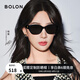 BOLON暴龍眼鏡楊紫同款貓眼寬腿墨鏡女太陽鏡防曬七夕禮物送女友BL3195 C10-金典黑