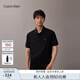 Calvin KleinJeans25早秋新款男士純棉珠地網(wǎng)眼ck商務(wù)純色短袖T恤POLO4RB012G UB1-太空黑 XL