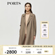 PORTS 寶姿秋冬新品優(yōu)雅長袖中長大衣ALM9C024NZF078 駝色 S (4)