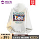 LEEREDPOI潮牌寬松套頭衛衣男韓版連帽印花休閑長(cháng)袖t恤男女同款春秋外套 白色 L （建議115-130斤）