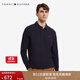 TOMMY HILFIGER【透氣舒適】秋冬男裝經(jīng)典1985純色繡標珠地網(wǎng)眼長(cháng)袖T恤POLO 藏青色DW5 L （推薦：150-165斤）