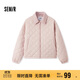 森馬（Semir）棉服女燈芯絨翻領(lǐng)菱形格復古2024冬三防寬松輕薄棉衣109724112007