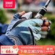 國王路亞釣魚(yú)手套露三指半指路亞專(zhuān)用防曬防滑飛磕抓魚(yú) 藍色-露3指-XXL