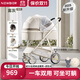 紐貝耳newber嬰兒車(chē) 嬰兒推車(chē) 嬰兒車(chē)0-3歲用折疊可坐可躺帶減震 可換向 霧灰 防風(fēng)罩+防蚊罩+護脊板