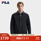 FILA 斐樂(lè )官方男士棉服2025冬新款時(shí)尚休閑簡(jiǎn)約基礎保暖翻領(lǐng)夾克 正黑色-BK L 175/96A/L