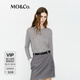 MO&Co.【C+系列】上衣假兩件彈力天絲綿羊毛輕暖肌理感摩安珂 奶奶灰 M 165