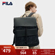 FILA【黑武士】斐樂(lè )雙肩包男子書(shū)包防潑水老花背包輕便大容量電腦包 正黑色-BK XS
