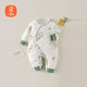 貝瑞加（Babyprints）新生兒連體衣秋冬夾棉保暖嬰兒衣服加厚哈衣初生寶寶爬服 考拉52