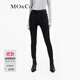 MO&Co.牛仔褲解構(gòu)高腰彈力百搭修身顯瘦小腳褲黑色牛仔褲摩安珂 牛仔黑色-第2批 S 26