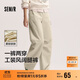 森馬（Semir）[商場(chǎng)同款]休閑褲女工裝風(fēng)闊腿褲2025春季長(cháng)褲高街101125127003A