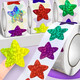 威爾基星星貼紙彩色五角星貼紙鐳射獎勵不干膠裝飾貼兒童diy包裝500貼/卷牢固自粘星星圓形激勵貼紙 星星 500貼/卷 直徑2.5厘米