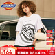 dickies短袖 男女同款情侶款側身LOGO印花短袖 全棉t恤 白色 （寬松版型） L