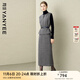 顏域毛呢馬甲背心長(cháng)款半裙兩件套女2025新款冬季穿搭簡(jiǎn)約氣質(zhì)套裝 灰色 L