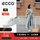 愛步（ECCO）休閑鞋女 時尚百搭通勤圓頭低幫軟面皮板鞋 柔酷7號430003 白色36