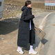 學(xué)子言胖mm羽絨服女大碼200斤長(cháng)款學(xué)生外套特大碼學(xué)生長(cháng)款直筒棉外套 黑色_【優(yōu)質(zhì)加厚】 2XL _建議150-200斤