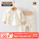 婧麒秋衣秋褲套裝純棉兒童內(nèi)衣褲寶寶衣服高腰護(hù)肚褲女童春秋男童 棕色長(zhǎng)頸鹿1條 80 cm