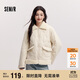 森馬（Semir）棉服女拼接毛絨翻領(lǐng)溫柔百搭2024冬季寬松棉衣復古風(fēng)109724112003