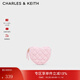 CHARLES&KEITH蝴蝶結菱格愛(ài)心斜挎包女生日禮物CK2-80151353-B Pink粉紅色 小包