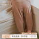 乖奇熊男女寶寶高腰護(hù)肚褲秋冬季無骨睡褲嬰兒居家打底長褲子彈力 紅棕 80