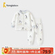 童泰（TONGTAI）嬰兒套裝秋冬寶寶衣服夾棉上衣高腰褲子TS43J200-DS灰色80cm