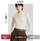 LILY2025冬新款女裝半高領(lǐng)修身彈力氣質(zhì)100%羊毛針織衫毛衣打底衫 603本白 XL