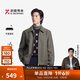 勁霸男裝【綿羊毛】茄克外套商務(wù)休閑翻領(lǐng)拉鏈款行政夾克男BBWT3239 茶綠色 XL