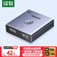 綠聯(lián)HDMI2.0雙向切換器二進(jìn)一出4K60Hz高清一拖二1分2筆記本電腦主機拓展接顯示器投影電視分屏器55006