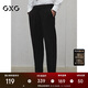 GXG男裝長(cháng)褲基礎保暖休閑褲2024冬新品 黑色 175/L