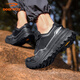 德?tīng)柣荩―EERWAY）男鞋戶(hù)外鞋子耐磨透氣秋冬季運動(dòng)越野跑步鞋防滑減震徒步鞋登山鞋 3301黑色 42
