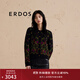 ERDOS 圓領(lǐng)雙提寬松針織毛衣復(fù)古繁花加厚開衫女羊絨衫 黑 170/88A/L