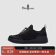 比音勒芬【抗菌防臭】秋季男士鞋子簡(jiǎn)約百搭防水戶(hù)外休閑鞋凈色板鞋 07黑 41 (255mm)