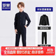 羅蒙兒童襯衫黑褲子男童演出服套裝春夏長(cháng)袖白襯衣西褲兩件套 黑色160