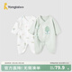 童泰嬰兒連體衣新生兒衣服四季0-6月初生寶寶哈衣爬服純棉內衣2件裝 綠白小樹(shù)（四季款） 59cm (建議1-3個(gè)月身高55-60cm)