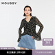 moussy 女裝新品法式優(yōu)雅甜美風(fēng)春游碎花襯衫女028HSZ30-0511 025花紋黑色 S 00001
