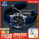卡西歐（CASIO）商務(wù)休閑日韓手表男士太陽(yáng)能鬧鐘防水鋼帶皮帶石英腕表送男友禮物 EFB-670SBL-2A太陽(yáng)能+藍寶石鏡面