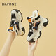 達芙妮（DAPHNE）雪地靴女皮毛一體秋冬加絨加厚保暖短靴2022年冬季新款女靴厚底冬 米黑4622608006  加絨 36 (230mm)